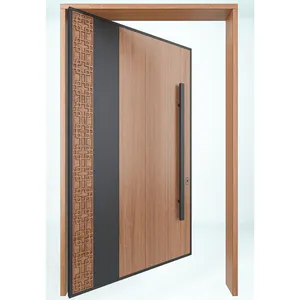 Grande pannello di legno metallo pivot porta interno produttore di ingresso casa di lusso porte d'ingresso d'ingresso d'ingresso porta d'ingresso per la casa