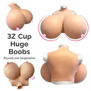 URCHOICE <span class=keywords><strong>Film</strong></span> Props réaliste Silicone Sein Avec Ventre Enceinte Gros Seins DIY Crossdress pour Cosplay Transgenre - Product Image 4