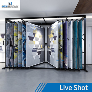 Kích thước tùy chỉnh miễn phí đứng kim loại độc lập khung thảm thảm chuyển trang Rack hiển thị cho triển lãm - Product Image 3