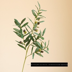 Branche d'<span class=keywords><strong>olivier</strong></span> artificielle de 71 cm, <span class=keywords><strong>tige</strong></span> d'<span class=keywords><strong>olivier</strong></span> artificielle avec olives vertes foncées, verdure artificielle pour la maison, vase, arrangement floral de mariage, décoration - Product Image 6