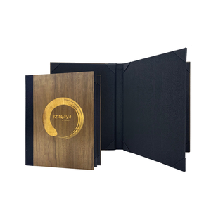 Menú de Restaurante Personalizado con Tapa Dura, 3 Páginas, 4 Vistas, Menú de Madera A5 A4, Portamenús de Madera Personalizado con 4 Esquinas Fijas - Product Image 2