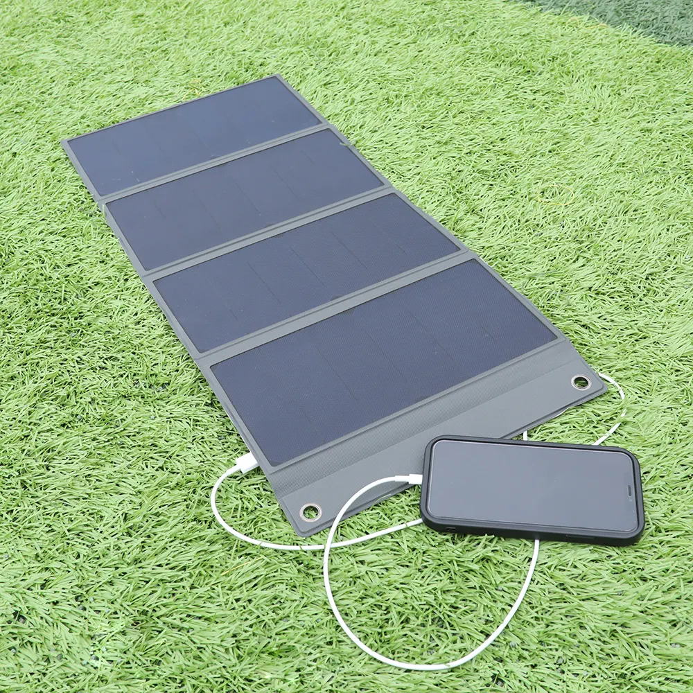 Pieghevole borsa di emergenza caricatore solare 24000Mah 15W ricarica rapida Usb tipo-C Pd banca di energia solare con 4 pannelli solari