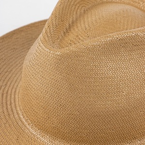 Sombrero de Paja Fino Tejido a Mano Personalizado de Verano, Nuevo, al por Mayor, Sombrero Panamá de Paja de Papel <span class=keywords><strong>Toyo</strong></span> Liso de Lujo - Product Image 3