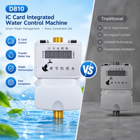 Contrôleur de facturation d'eau par carte IC DN20 pour salle de douche, machine numérique prépayée, port en laiton, utilisation en dortoir et salle de bain publique