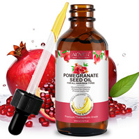 ALIVER Huile Essentielle Nourrissante Antioxydante 60ml Pressée à Froid pour Cheveux et Visage, Huile de Graine de Grenade pour Cosmétiques