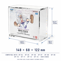 Boîte de présentation en acrylique résistante aux UV à 99 % pour boosters One Piece, compatible avec OP04-13 et EB01/02, étui en acrylique pour boosters One Piece