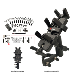 Support mobile de vélo pour <span class=keywords><strong>moto</strong></span> en alliage d'aluminium pour guidon de vélo à montage <span class=keywords><strong>garmin</strong></span> support de vélo intégré support de téléphone - Product Image 2