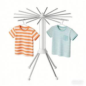 Séchoir à <span class=keywords><strong>linge</strong></span> pliable moderne et abordable, support rotatif en métal pour balcon, séchoir à <span class=keywords><strong>linge</strong></span> trépied pieuvre - Product Image 2