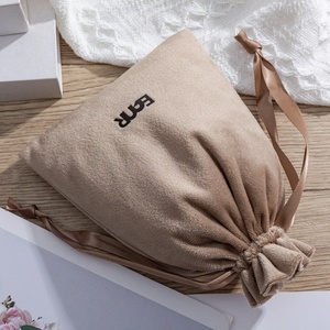 Riciclabile Logo personalizzato morbido lusso velluto parrucca marsupio borsa di lusso borsa di velluto sacchetto di polvere con nastro per borse polvere - Product Image 4