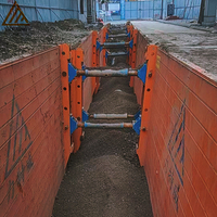 Système de soutènement en acier robuste Trench Box pour la pose de canalisations souterraines et la construction d'égouts