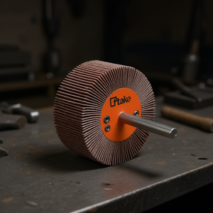 Ttake Abrasive Cloth Flap <b>Wheel</b> 30x15 Mm With 6 Mm Shank For Metal <b>Grinding</b> - Product Image 3