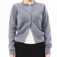 Service OEM/ODM, faible MOQ, cardigan en tricot pour femmes, 100% laine mérinos, style designer, manches longues, pull uni