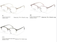 Monture de lunettes optiques TR90 avec branches en acétate, légères, rondes, à monture complète, pour hommes et femmes, personnalisables OEM
