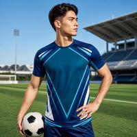 T-shirt de sport personnalisé à séchage rapide par sublimation, col en V, géométrique, respirant, pour entraînement d'équipe