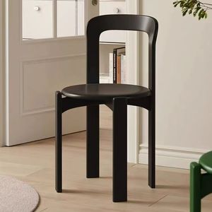 Nordic Minimalist Solid Wood Dining Chair With <b>Backrest</b> Modern Design For Home Dining Room Adult Use - Product Image 4