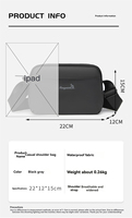 Sac à bandoulière décontracté pour homme en PU, léger, imperméable, multi-zippé, sac messager croisé avec large sangle, idéal pour les trajets quotidiens