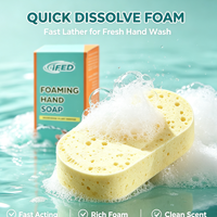 Tablettes de savon moussant pour les mains, nettoyant quotidien non irritant aux ingrédients minéraux naturels