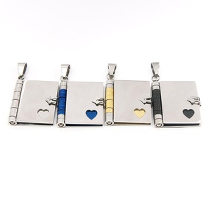 Creative Jewelry Can Open Custom Engraved <b>Book</b> Pendant Necklace - Product Image 5