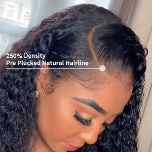 Goedkope Virgin Braziliaanse Human Hair Hd Kant Frontale, 13X4 13X6 Kant Frontale Pre Geplukt Haarlijn Transparant Kant Sluiting