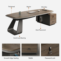 Bureau de direction moderne en bois de luxe de haute qualité, personnalisable et modulaire, pour PDG, dirigeant, manager, mobilier de bureau exécutif