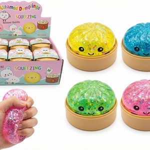 Glitter Squeeze Dumpling Stress Relief <b>Toy</b> TPR Squishy Sensory Fidget <b>Toy</b> Cute Slow Rising <b>Desk</b> <b>Toy</b> for Kids and Adults - Product Image 3