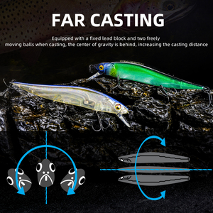 Señuelo Bearking Asinia Logo <span class=keywords><strong>Vision</strong></span> 110 Shad 11cm 14g Minnow Wobbler - Product Image 5