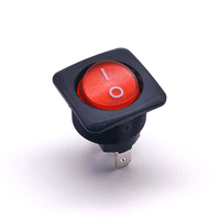 Meilleure vente d'usine interrupteur à bascule rond à tête carrée 3 broches 6A SPST on Off 110V interrupteur à bascule illuminé rouge