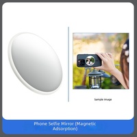 Cermin Selfie Portabel Berbahan Aluminium Alloy dengan Lensa Cembung untuk Bantuan Fotografi