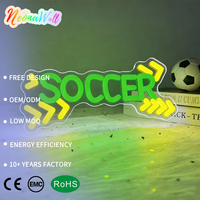 Enseigne néon LED de football Neonawall Sports, indice de protection IP65, décor mural à intensité variable pour salle de jeux, cadeau idéal pour les fans de football