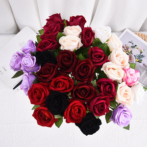 <b>Artificial</b> Single <b>Stem</b> Velvet Rose High Simulation Valentine'S Day Home Decoration - Product Image 4