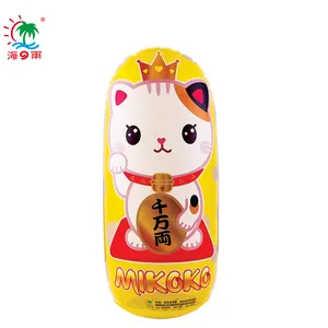 Good Quality Cheap Inflatable Plastic Red And Yellow Cat Outdoor Children Tumbler Toy