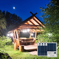 Vender 10V 12W solar bombilla de emergencia led luz para el hogar con panel impermeable