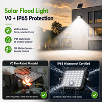 Lampu Sorot Tenaga Surya 150LM/W Outdoor IP65 dengan 3CCT, Housing ABS Tahan Api V0, Garansi 3 Tahun untuk Rumah dan Komersial