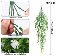 Vigne artificielle Vcare en lierre vert résistant aux UV pour décoration murale de mariage, extérieur et maison - Vente en gros