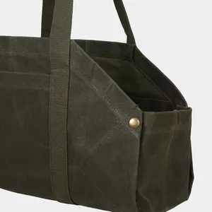 Bolsa de lona Wexed de peso pesado para uso diario, transporte de verduras, herramientas de jardín, soporte de granja, suministros, registros, logotipo personalizado - Product Image 2