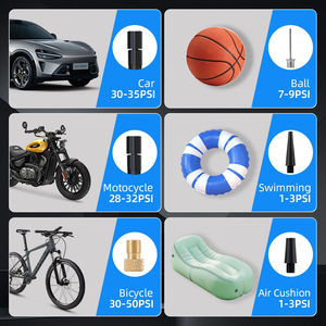 22L/Min High Flow150PSI <strong>Portable</strong> <strong>Tire</strong> <strong>Inflator</strong> Dual Power Digital Display LED Light Type-C Charge Power Bank <strong>for</strong> <strong>Car</strong>/Moto/Bike - Product Image 4