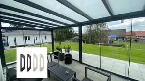 Tiradores de <span class=keywords><strong>puerta</strong></span> de vidrio corredizo para terraza de jardín de Alemania, manija de <span class=keywords><strong>puerta</strong></span> de aluminio de diseño moderno PARA RIELES deslizantes de vidrio templado de 10mm - Product Image 4
