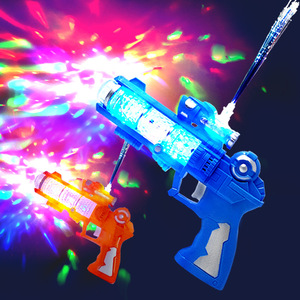 Pistola de proyección de fibra óptica eléctrica con sonido y luz para niños, pistola de juguete de plástico con pilas, unisex, de 5 a 14 años - Product Image 1