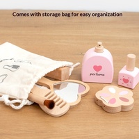 Trousse de Maquillage Princesse en Bois, Ensemble Coiffeuse et Coiffeuse de Jeu pour Enfants, Cadeau Unisexe Beiyang, Âges 2-7