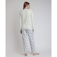 Disney Robe de nuit pour femme respirante Spandex Manga Larga Pyjamas Taille élastique Fermeture à boutons Imprimé animal Home Wear
