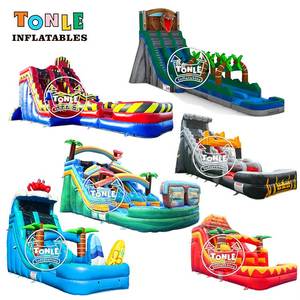TONLEインフレータブルカスタム業務用18フィート22フィート27フィート子供大人用ウォータースライドコレクションインフレータブルウォータースライド販売中 - Product Image 6