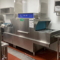 Lavavajillas Industrial de 380V 43KW 2.8m, Nuevo Modelo, para Cocina Comercial, Restaurante, Cantina, Equipo de Limpieza