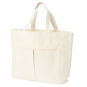 棉帆布环保手提袋购物袋可定制印花大容量学生女性购物通勤手提袋