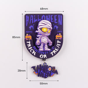 Aimants magnétiques souples en bois à texture 3D <span class=keywords><strong>pour</strong></span> Halloween Aimants de réfrigérateur au design moderne et écologique - Product Image 6