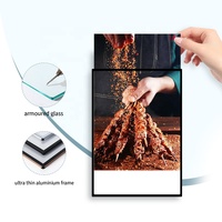 Cadre de menu LED ultra-fin A1 A2 A3 A4, boîte à lumière mince avec forme rectangulaire à clipser pour la publicité