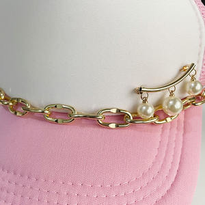 थोक स्टाइलिश स्पोर्टी एल्यूमीनियम सजावटी जाल बेसबॉल ट्रक टोपी चेन सामान महिलाओं के लिए हैंडमेड नायलॉन - Product Image 4