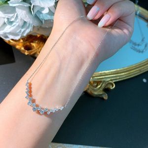 Xinfly สร้อยคอเพชรธรรมชาติสีทอง1.0CT สีธรรมชาติสุดหรูสำหรับงานแต่งงานสุด Au750 - Product Image 3