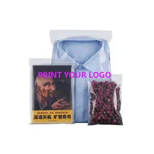 China manufacturer pe material zipper style plastic garment pack custom print zip bag for clothes clothing