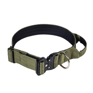 Collar de perro táctico militar de nailon personalizado de diseñador combatido y conjunto de correa de plomo - Product Image 6