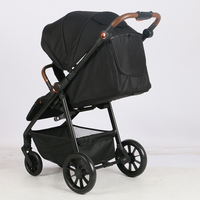Poussette bébé légère pliante rapide avec poignée réglable en hauteur